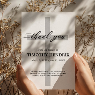 Convites Obrigado Funeral Cloudy Simpatiy Grief Card