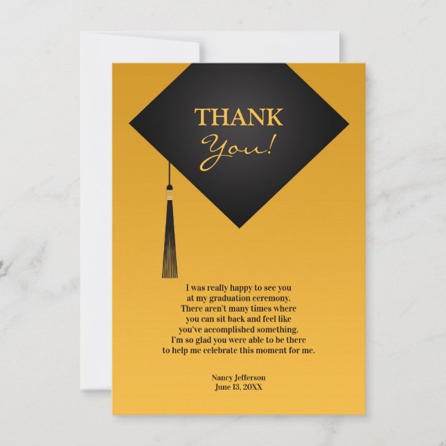 Convites Obrigado Graduação Black Hat (Frente)