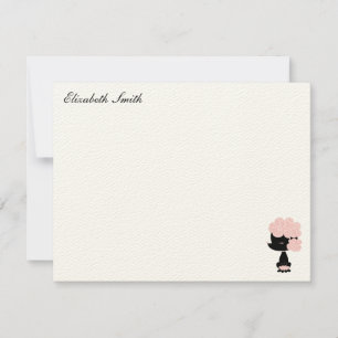 Convites Obrigado liso feito sob encomenda da caniche