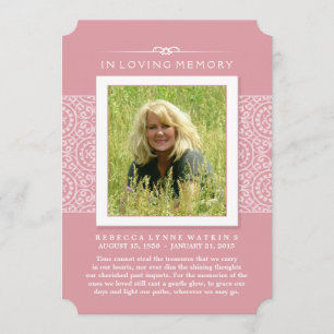 Convites Obrigado memorável da foto você do rosa POEMA