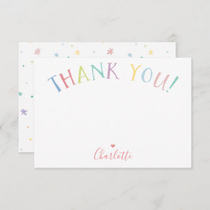 Convites OBRIGADO NOTAR cores pastel das letras do