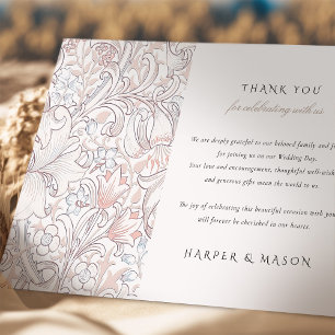 Convites Obrigado Ouro Lily Classic Pastel Morris