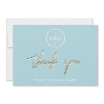 Obrigado Ouro Script De Logotipo Comercial Aqua