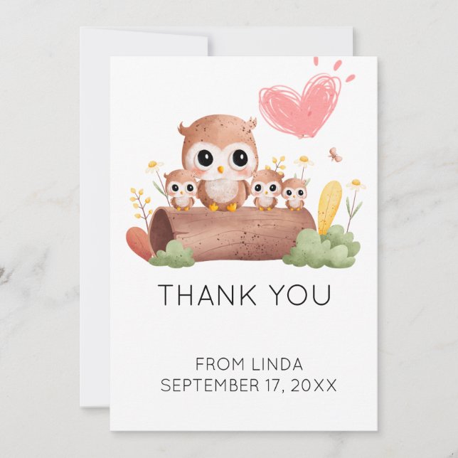 Convites obrigado para você foto de som ultra, chá de frald (Frente)