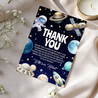 Convites Obrigado pelo Aniversário do Astronauta no Espaço