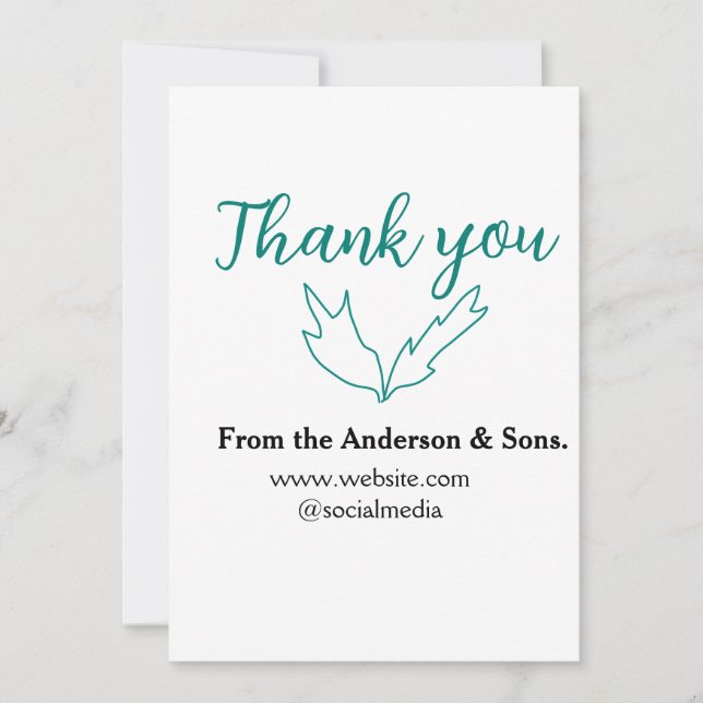 Convites Obrigado pelo nome da sua empresa do site do Order (Frente)