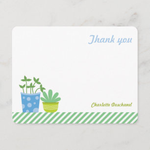 Convites Obrigado personalizado você nota a planta retro d