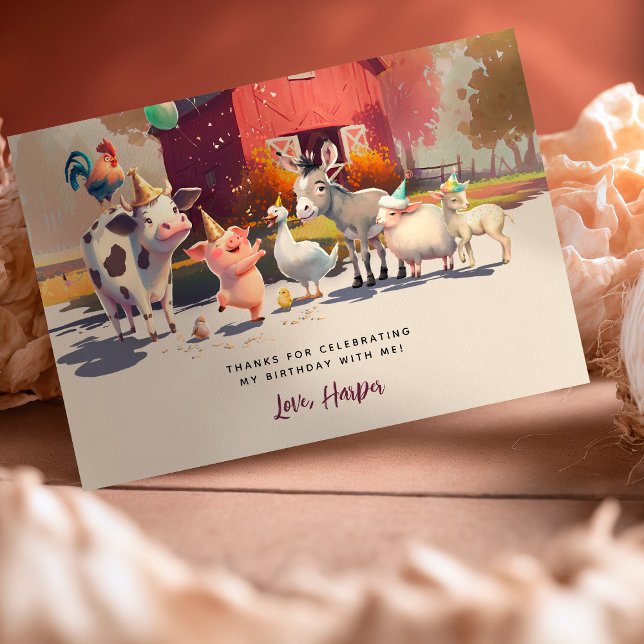 Convites Obrigado por comemorar o nosso Partido dos Animais (Criador carregado)