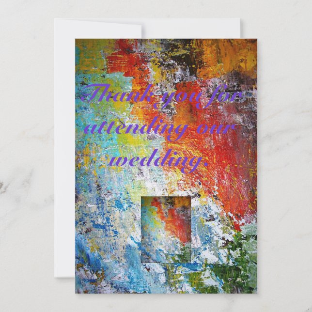 Convites Obrigado Por Comparecer Ao Nosso Casamento (Frente)