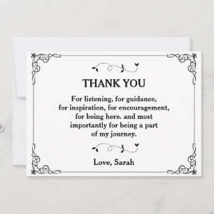 Convites Obrigado por escutar, por orientação