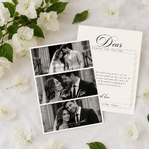 Convites Obrigado por fotos de casamento de caligrafia em m