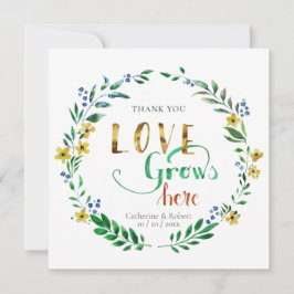 Convites Obrigado por Grinalda Floral Aquarela