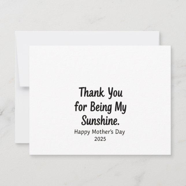 Convites Obrigado por ser minha mãe brilhante presentes (Frente)