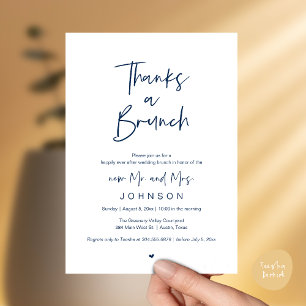 Convites Obrigado por um Brunch, Celebração de casamento pó
