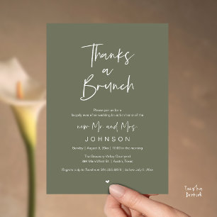 Convites Obrigado por um Brunch, Celebração de casamento pó