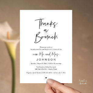 Convites Obrigado por um Brunch, Celebração de casamento pó