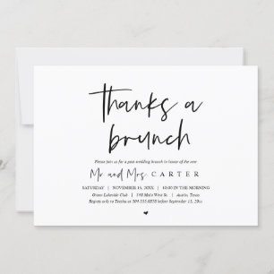 Convites Obrigado por um brunch, celebração pós-casamento