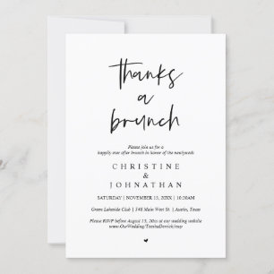 Convites Obrigado por um brunch, celebração pós-casamento