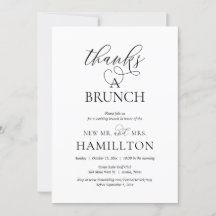 Obrigado por um Brunch, Festa de Elopamento Pós-Ca
