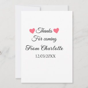 Convites obrigado por vir adicionar nome mensagem de texto 