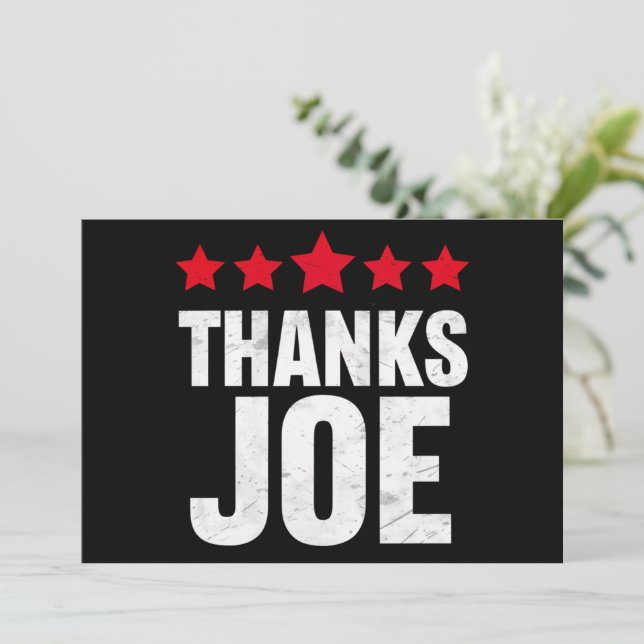Convites Obrigado Presidente Obrigado Joe Biden Obrigado Jo (Em pé/Frente)