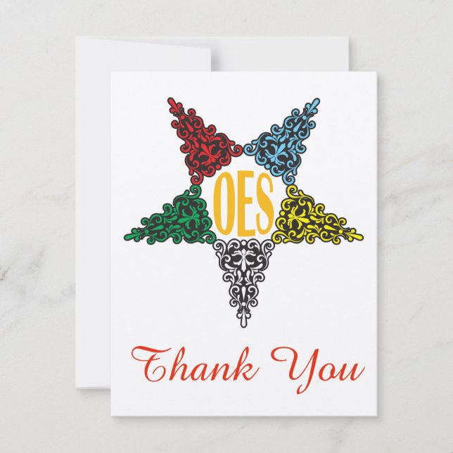 Convites Obrigado que oriental da estrela você nota (Frente)