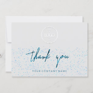 Convites Obrigado Roteiro Comercial Inserir Logotipo Cinza
