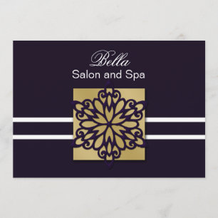 Convites obrigado roxo do negócio do floco de neve você