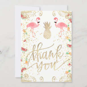 Convites obrigado seu decor tropical