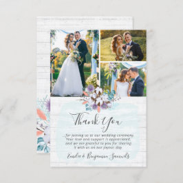 Convites Obrigado Southern Cotton Country Wedding Card