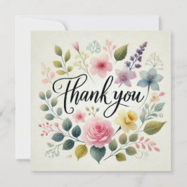 Convites Obrigado Watercolor Impressão