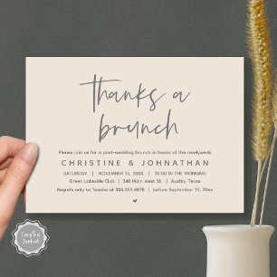 Convites Obrigados A Brunch, Celebração de Casamento Poste 