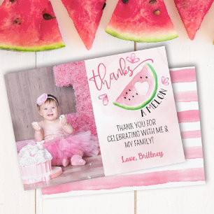 Convites Obrigados a Melon Watermelon Foto de agradecimento