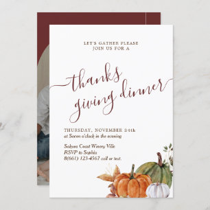 Convites Obrigados de Borgonha de Fotografias com Arch Míni