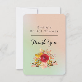 Convites Obrigados de Chá de panela de Buquê Floral Waterco