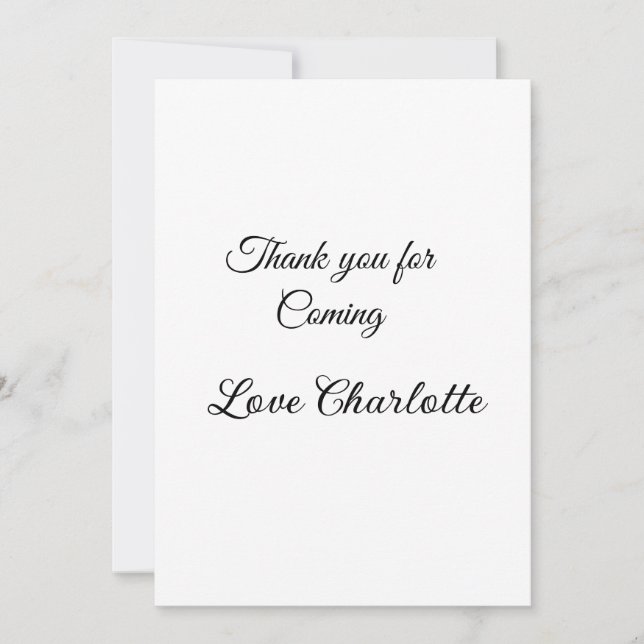 Convites obrigados para a mensagem de texto do nome de adiç (Frente)