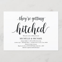 Convites Obtendo placas de Chá de panela com hitch