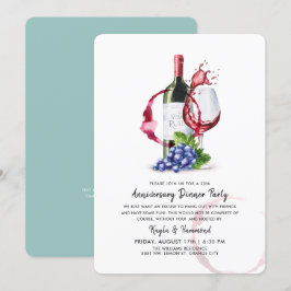 Convites Ocasiao de Jantar e Vinho Aniversário 