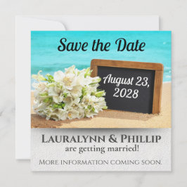 Convites Ocean Beach Salvar o Casamento de Data