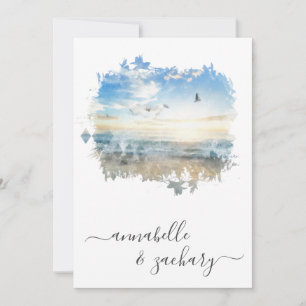 Convites ** Ocean Sea Artistics RSVP - Casamento de Praia Q