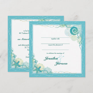 Convites Ocean Theme Wedding invitation