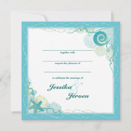 Convites Ocean Theme Wedding invitation