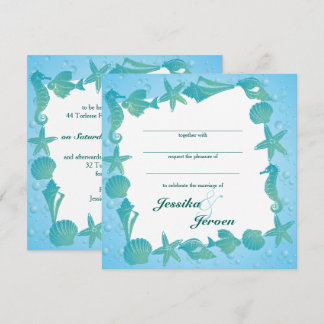 Convites Ocean Theme Wedding invitation