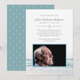 Convites Ocean Waves Náutica Em Memoriam Foto