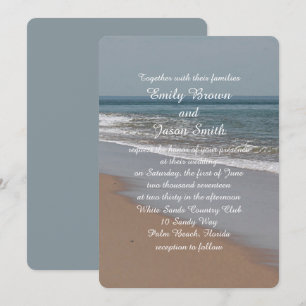Convites Oceano azul e praia arenosa