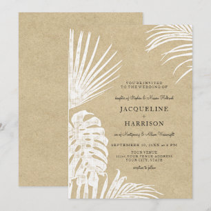 Convites Oceano Costeiro Tropical de Leaf simples moderna