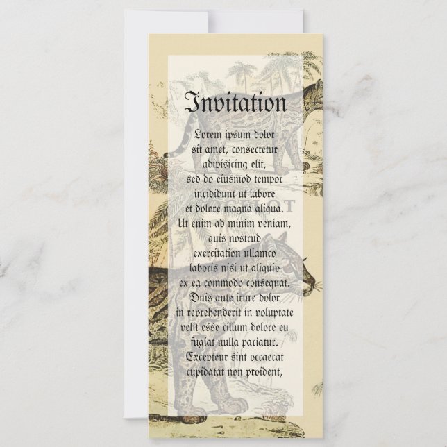 Convites Ocelot Vintage (Frente)