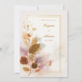 Convites Ochre Pink Translucent Botanical Frame Wedding