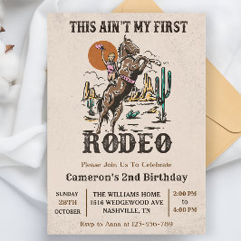 Convites Ocidental Esta não é minha primeira Festa de anive