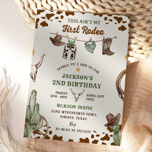 Convites Ocidental Este não é meu primeiro segundo aniversá